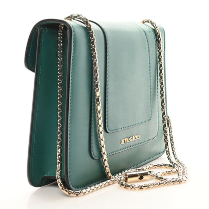 Bulgari Calfskin Small Serpenti Forever Snake Strap Crossbody Bag Emerald Green 4 of 10