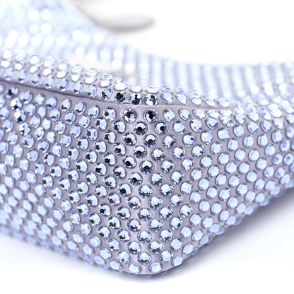 Prada Satin Crystal Mini Re-Edition 2000 Bag Glicine 9 of 10
