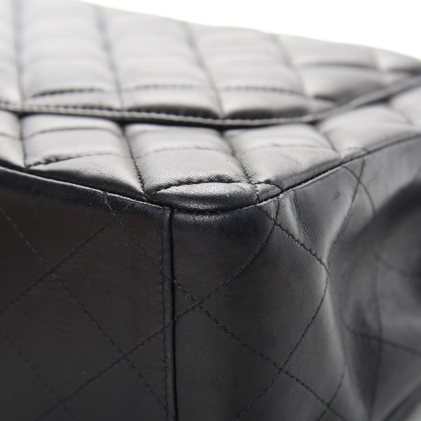Lambskin Quilted Maxi Double Flap Black