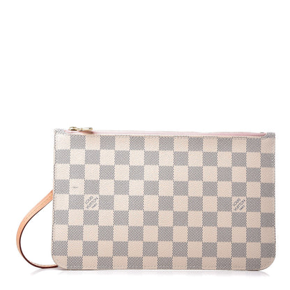 Louis Vuitton Damier Azur Neverfull MM GM Pochette Rose Ballerine 1 of 9