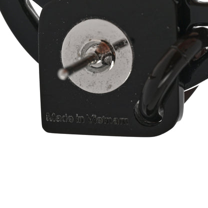 Hermes Buffalo Horn Lacquer Hava Earrings Black 5 of 7