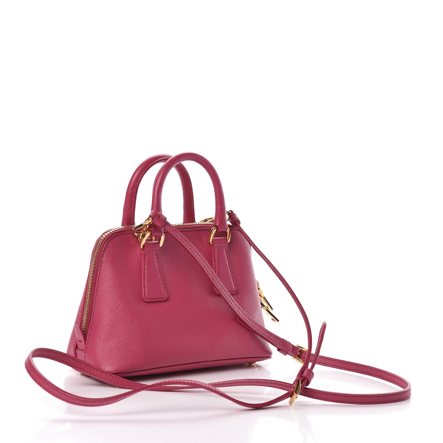 Saffiano Lux Mini Promenade Tote Fuxia