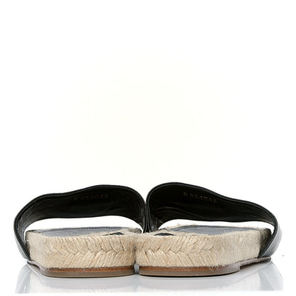 Chanel Lambskin Pearl CC Espadrille Slip On Sandals 36.5 Black 4 of 7