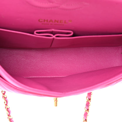 Chanel Lambskin Chevron Quilted Medium Double Flap Pink 5 of 17