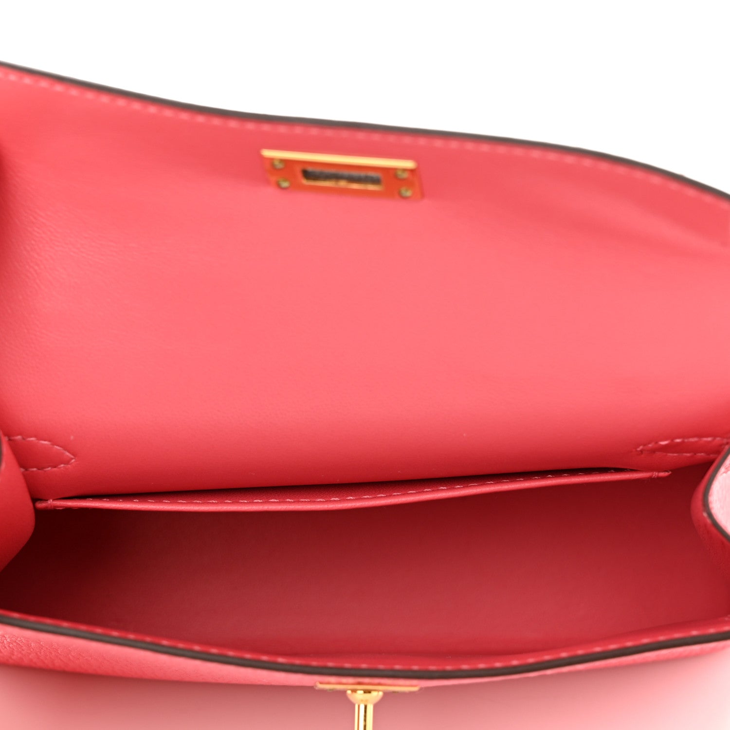 Hermes Chevre Mysore Mini Kelly Sellier 20 Rose Lipstick 5 of 11