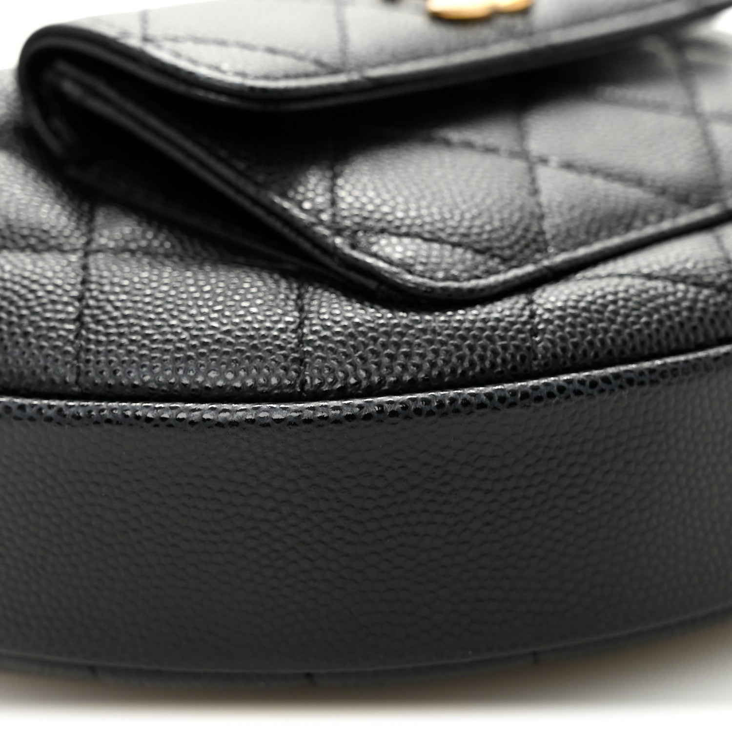 Chanel Caviar Quilted Polly Pocket Pouch Hobo Black 9 of 10
