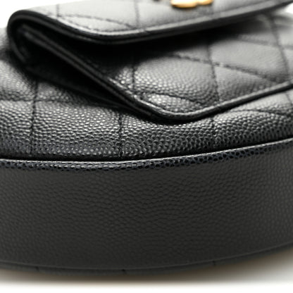 Chanel Caviar Quilted Polly Pocket Pouch Hobo Black 9 of 10
