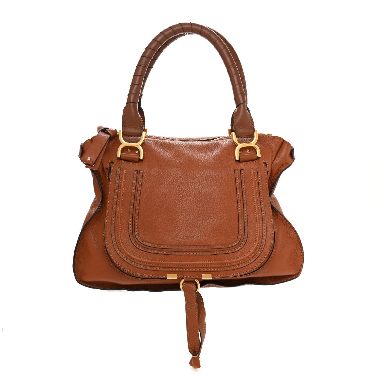 Chloe Calfskin Medium Marcie Satchel Tan 1 of 16
