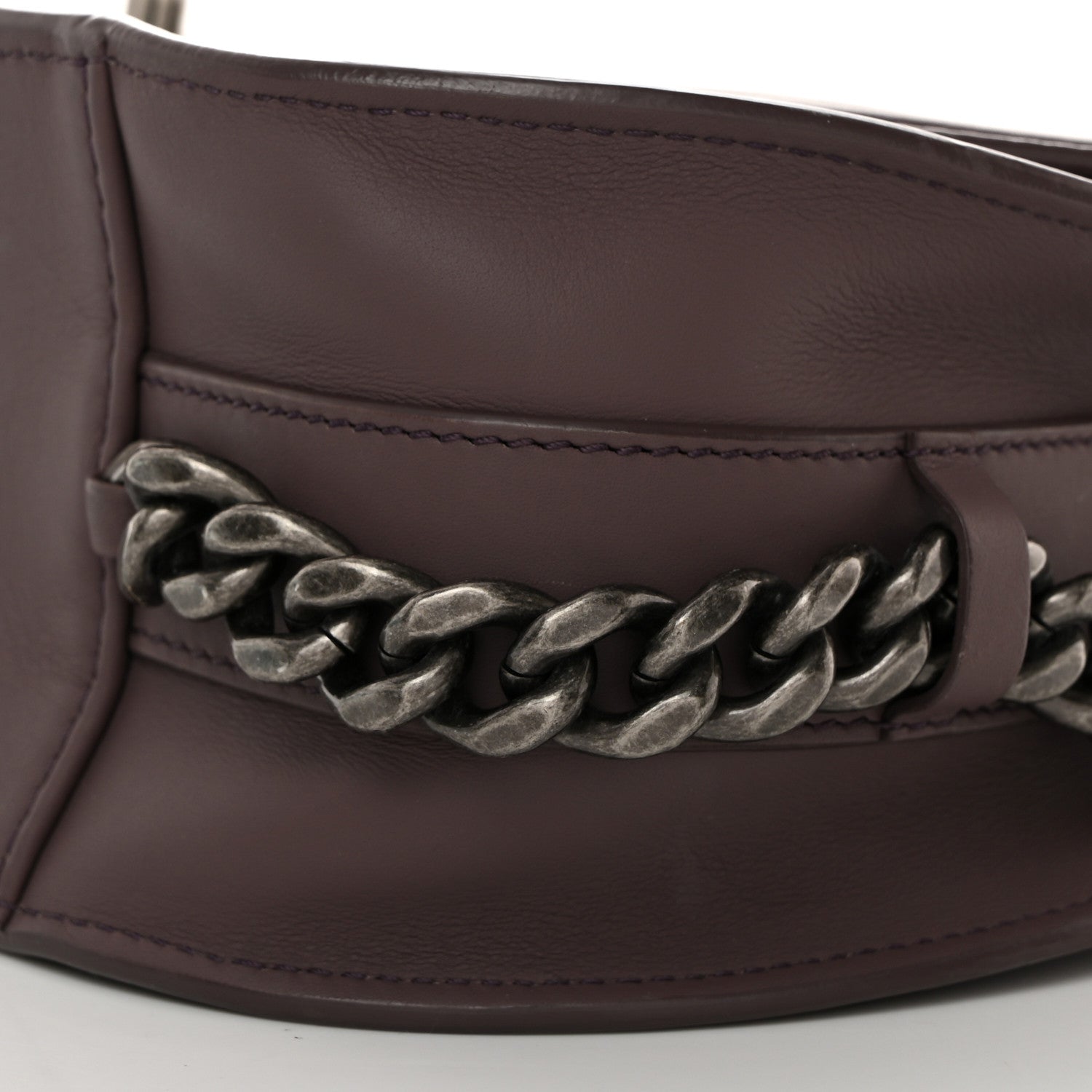 Chanel Calfskin Quilted Large Double Chained Messenger Flap Grey 10 of 10