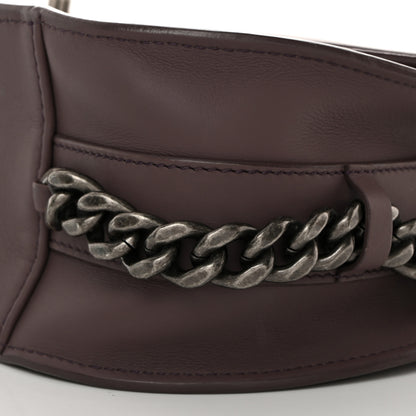 Chanel Calfskin Quilted Large Double Chained Messenger Flap Grey 10 of 10