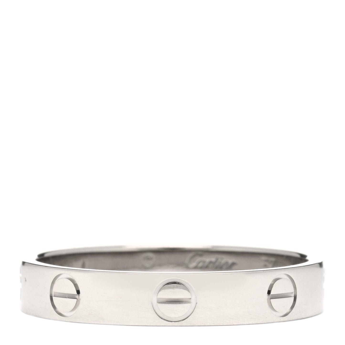 18K White Gold 3.5mm LOVE Wedding Band Ring 57 8