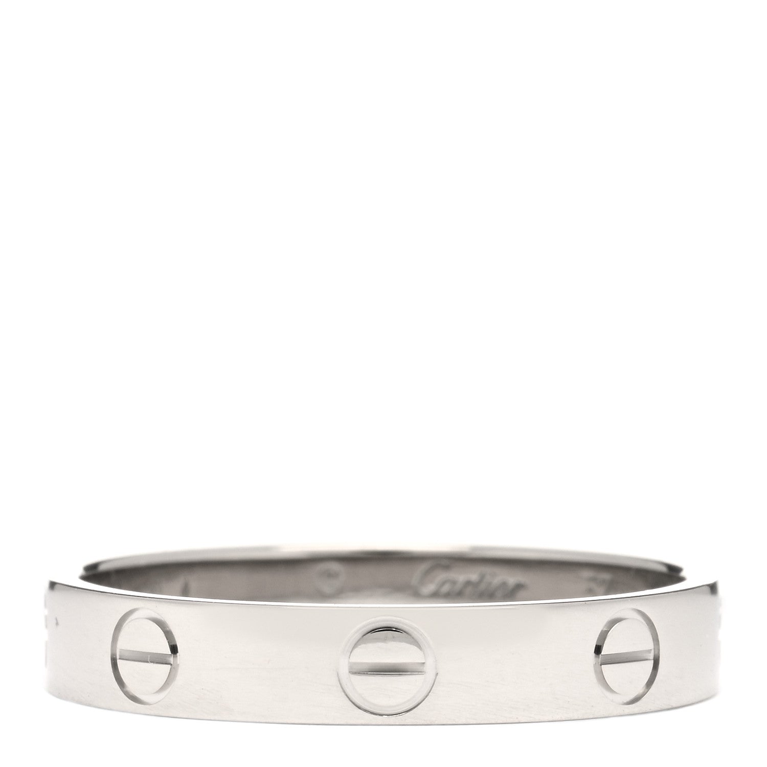 Cartier 18K White Gold 3.5mm LOVE Wedding Band Ring 57 8 1 of 3