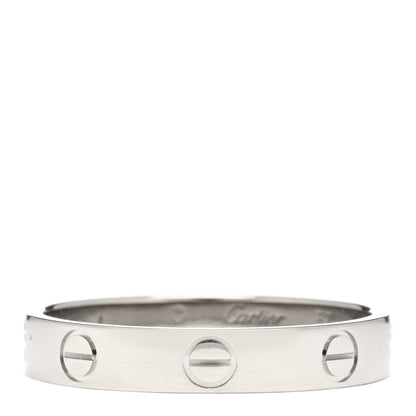 Cartier 18K White Gold 3.5mm LOVE Wedding Band Ring 57 8 1 of 3