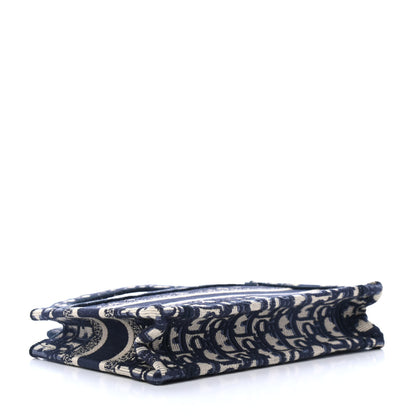 Christian Dior Oblique Mini Book Tote Blue Multicolor 3 of 4