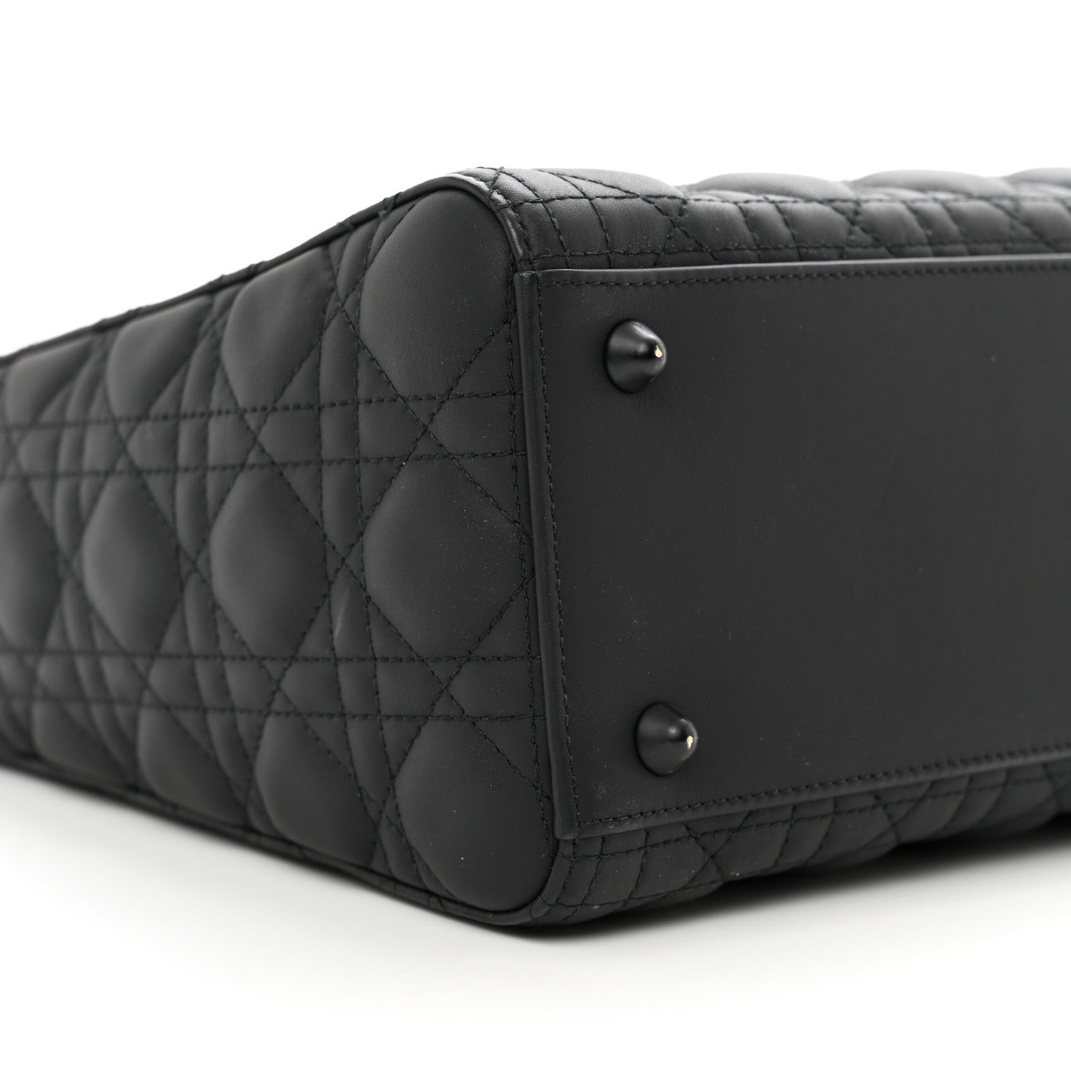 Christian Dior Ultra Matte Calfskin Cannage Large Lady Dior Black 7 of 10