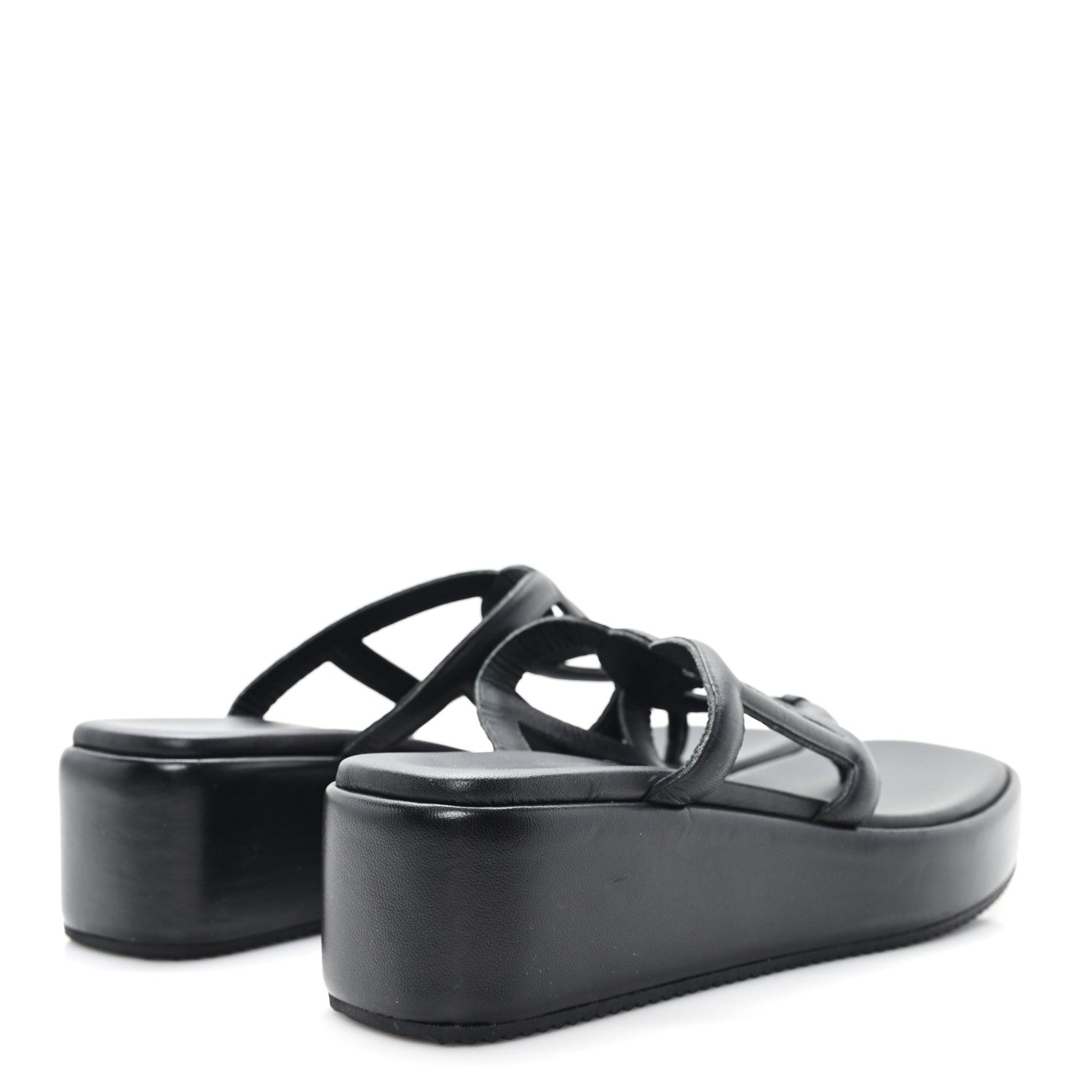 Hermes Nappa Gipsy Sandals 39 Black 5 of 9