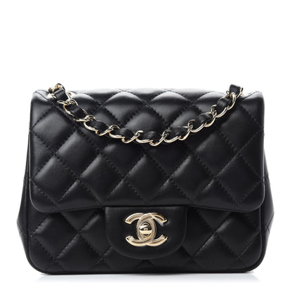 Chanel Lambskin Quilted Mini Square Flap Black 1 of 10