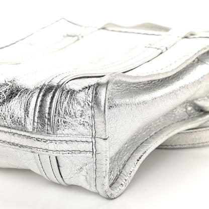 Balenciaga Metallic Calfskin XXS Bazar Shopper Tote Silver Hardware 9 of 12