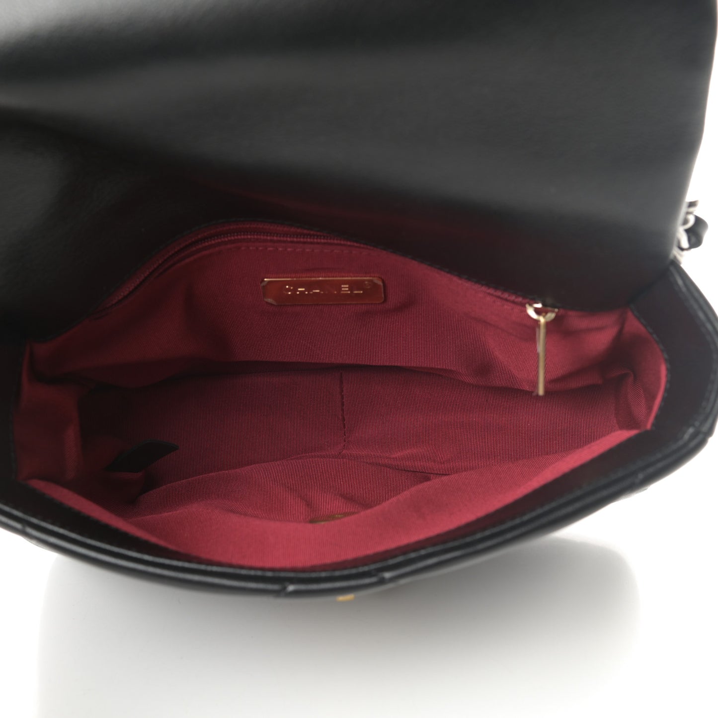 Goatskin Quilted Medium Chanel 19 Flap Black