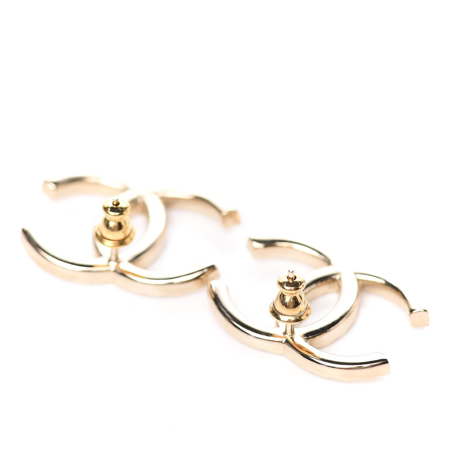 Chanel Baguette Crystal High Society CC Earrings Gold 3 of 5