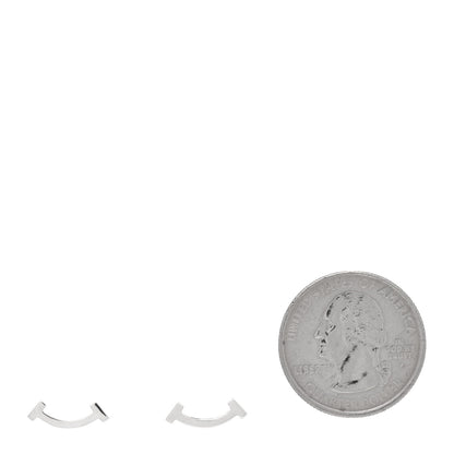 Tiffany Sterling Silver T Smile Stud Earrings 2 of 5