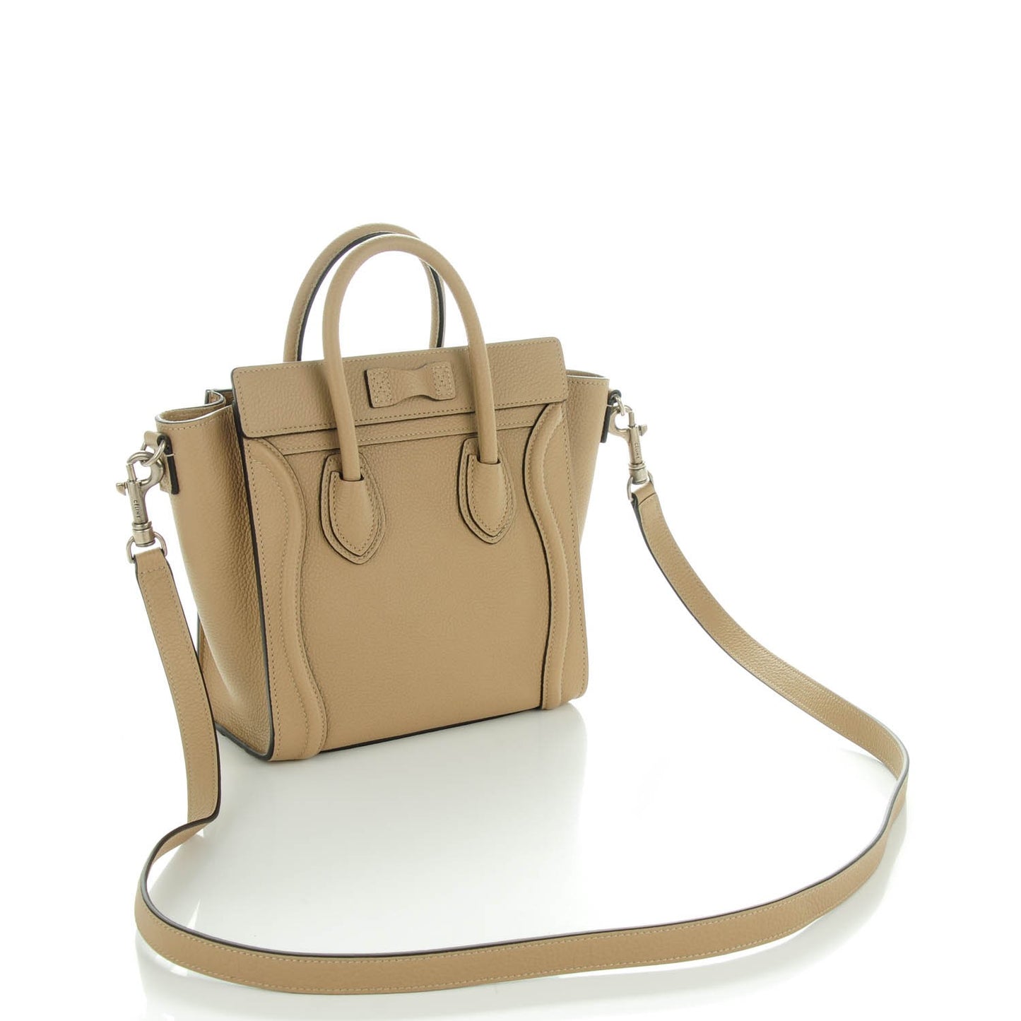 Drummed Calfskin Nano Luggage Dune