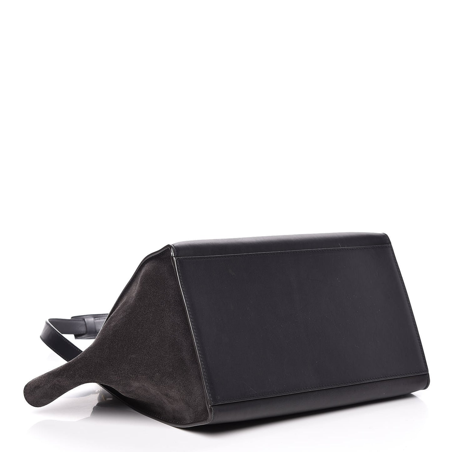Smooth Calfskin Suede Medium Trapeze Navy