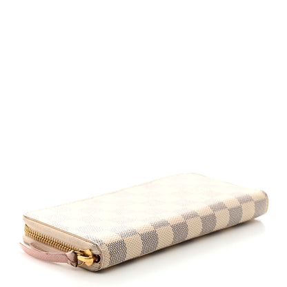 Louis Vuitton Damier Azur Clemence Wallet Rose Ballerine 4 of 7
