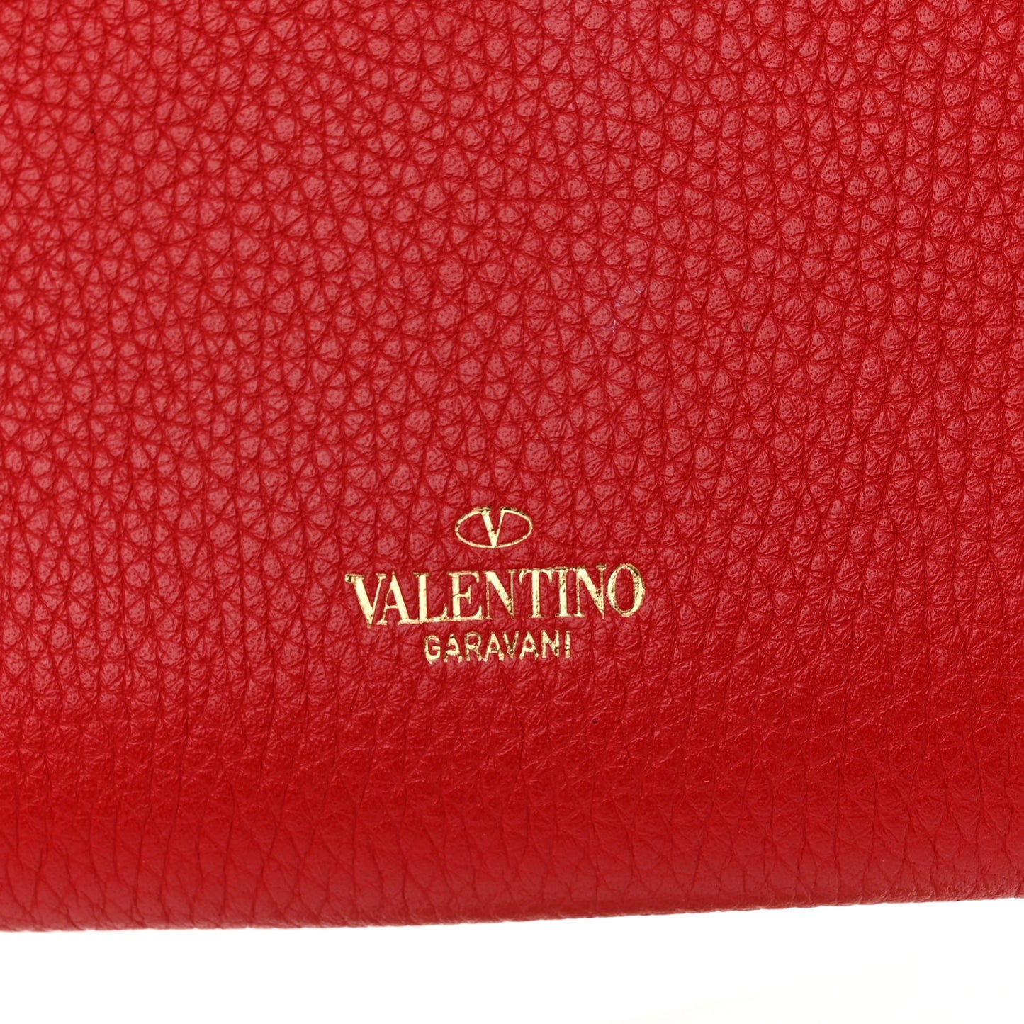 Grainy Calfskin Rockstud Flip Lock Chain Pouch Rouge Pur Rouge Pur