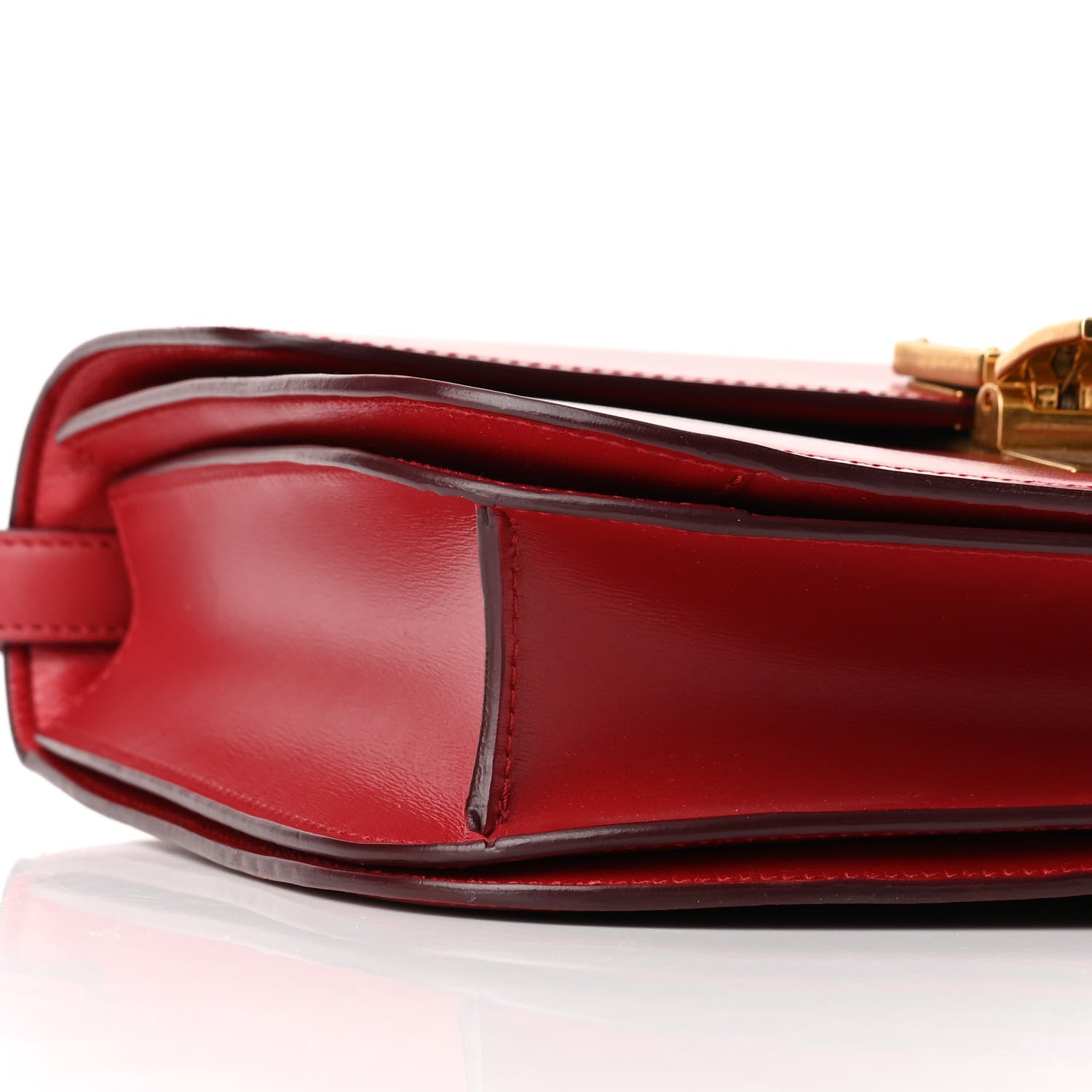 Celine Box Calfskin Medium Classic Box Flap Bag Red 9 of 10