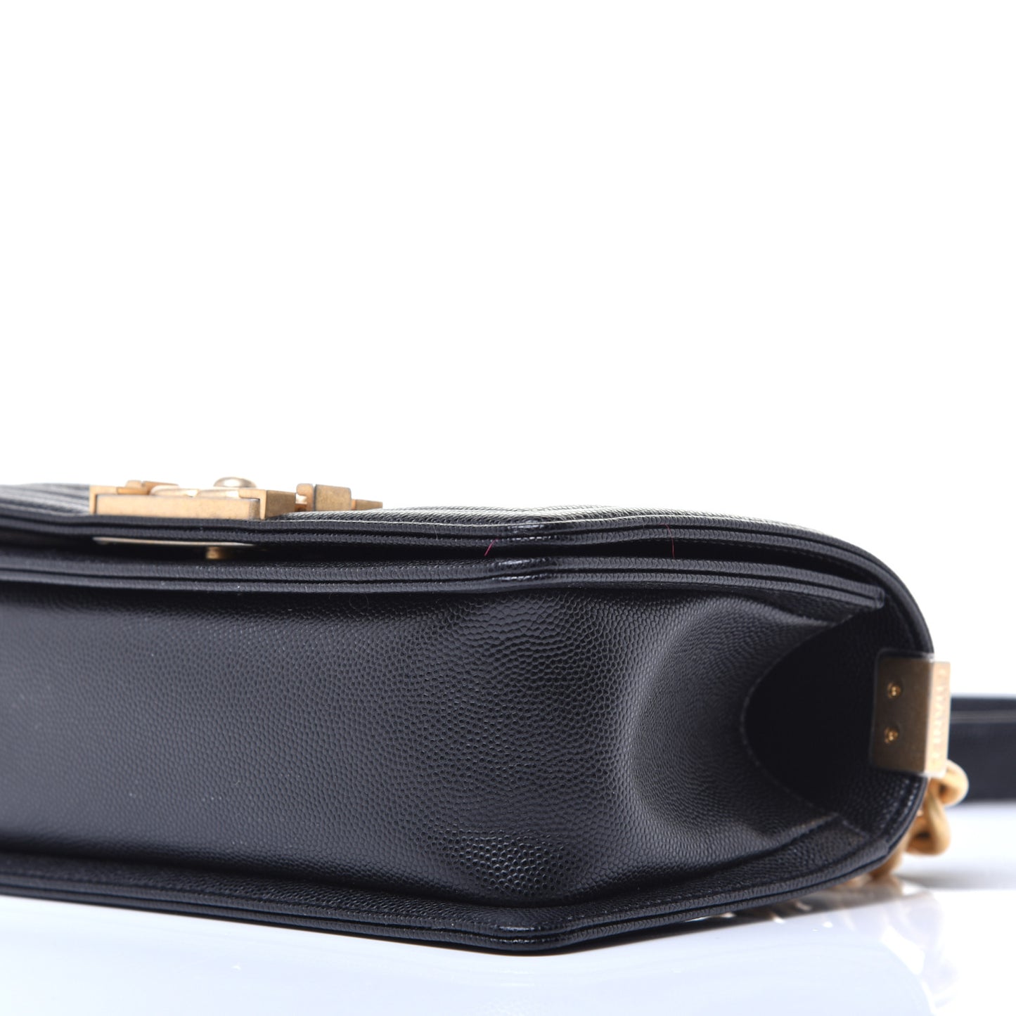 Caviar Quilted Small Boy Flap Black