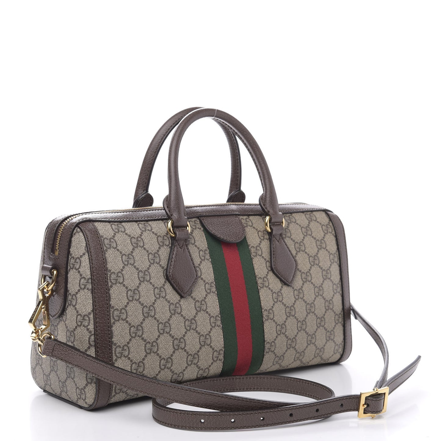 GG Supreme Monogram Web Medium Ophidia Boston Brown