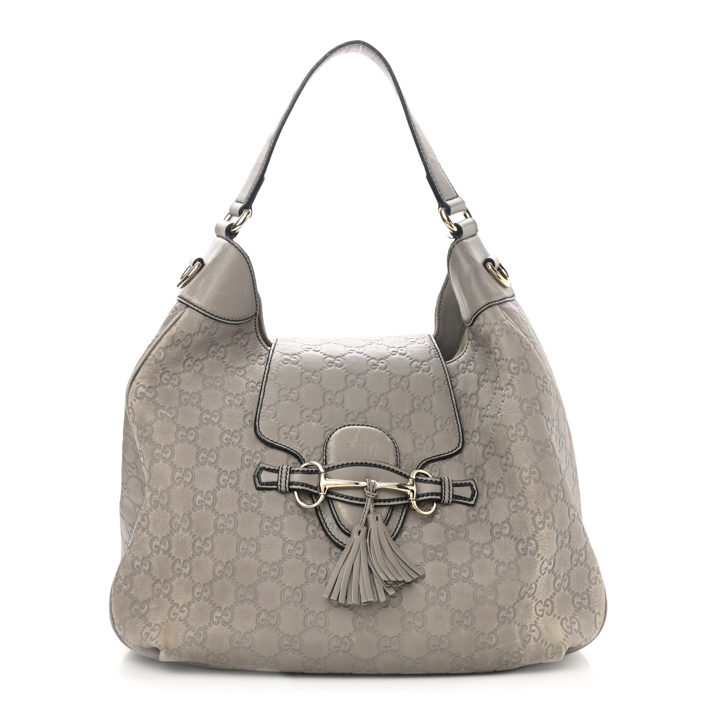 Soft Guccissima Medium Emily Hobo Storm Grey
