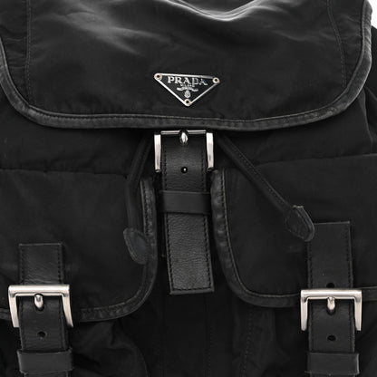 Prada Tessuto Nylon Calfskin Medium Backpack Black 8 of 14