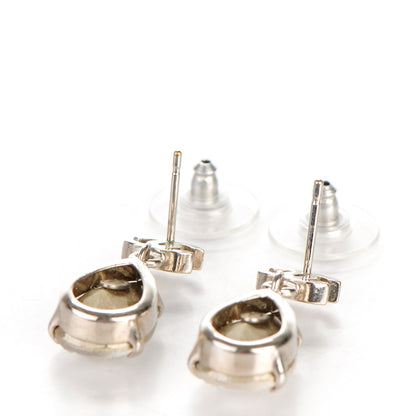 Chanel Crystal CC Drop Earrings Silver 5 of 6