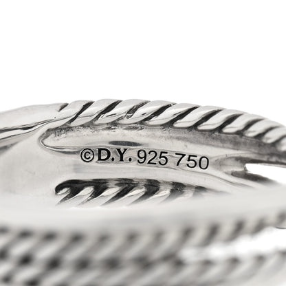 David Yurman Sterling Silver 18K Yellow Gold 6mm X Crossover Ring 62 10 4 of 4