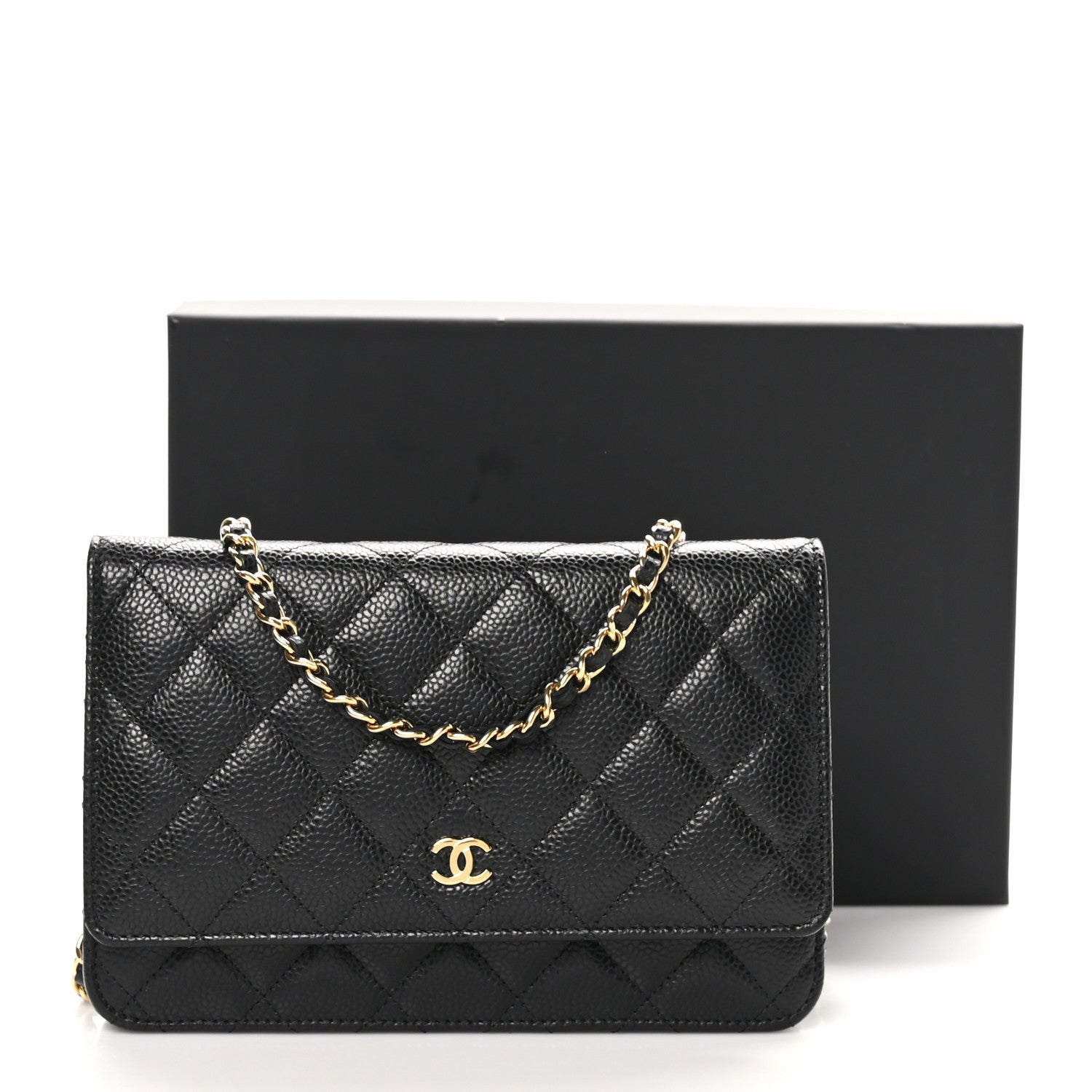 Chanel Caviar Quilted Wallet on Chain WOC Black 12 of 12