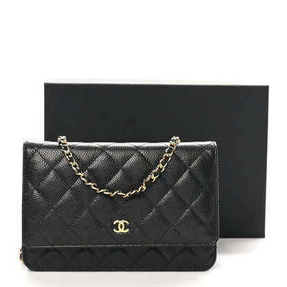 Chanel Caviar Quilted Wallet on Chain WOC Black 12 of 12