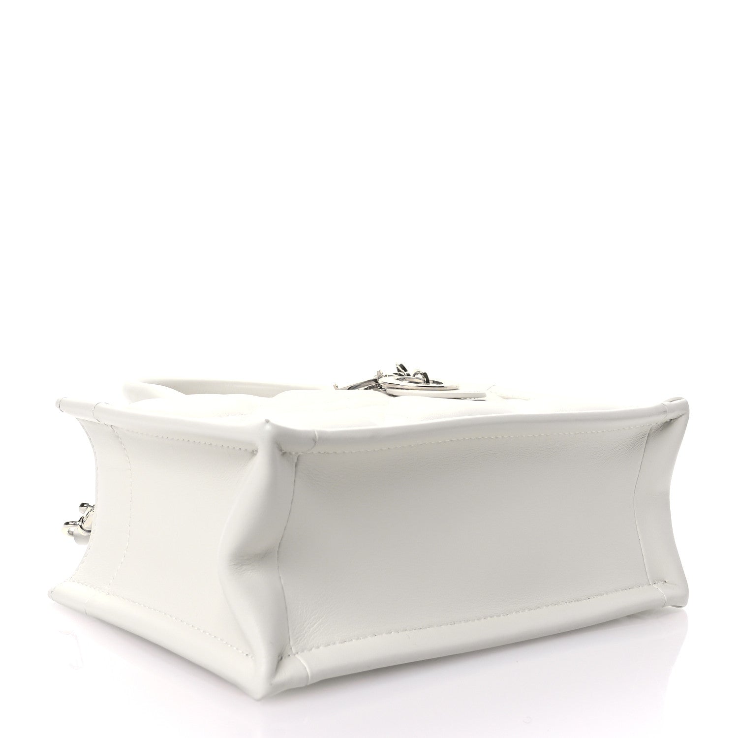 Christian Dior Calfskin Macrocannage Mini Book Tote White 4 of 11