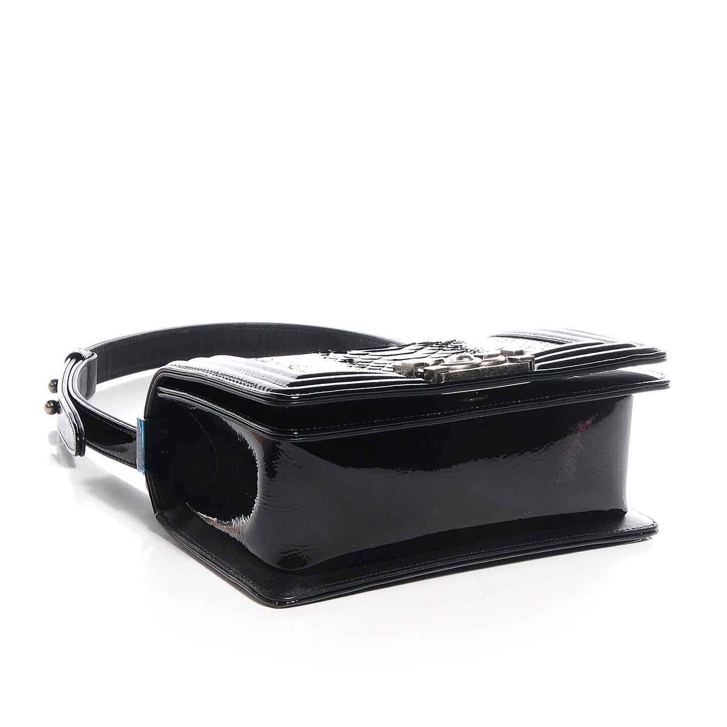 Patent Python Small Boy Flap Black