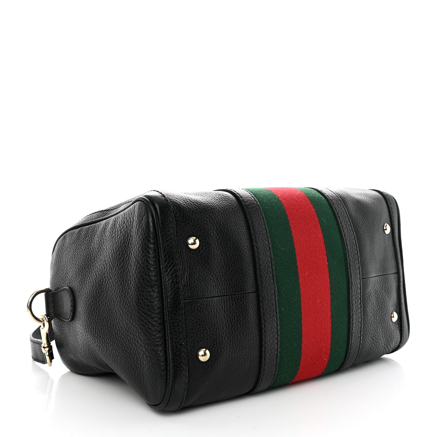 Gucci Calfskin Vintage Web Medium Boston Black 4 of 9