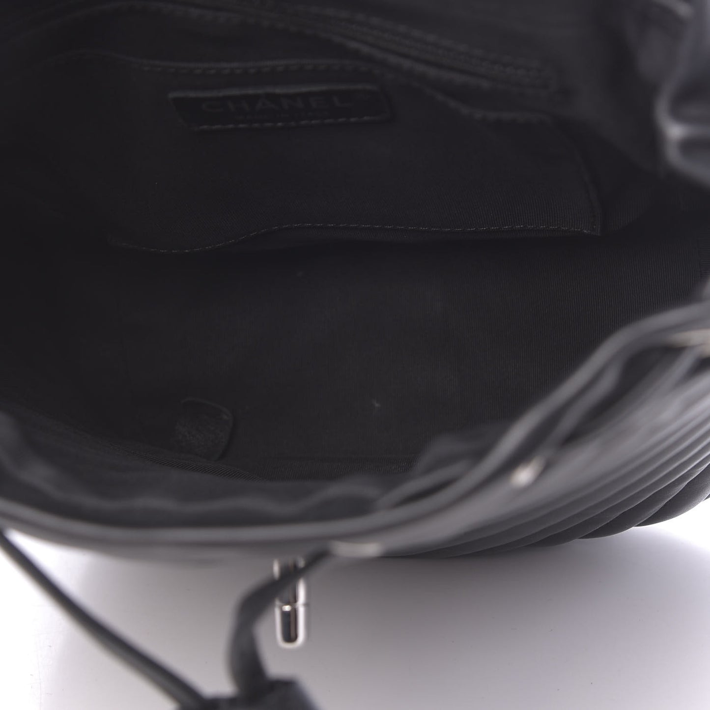 Lambskin Chevron Quilted Small Urban Spirit Backpack Black