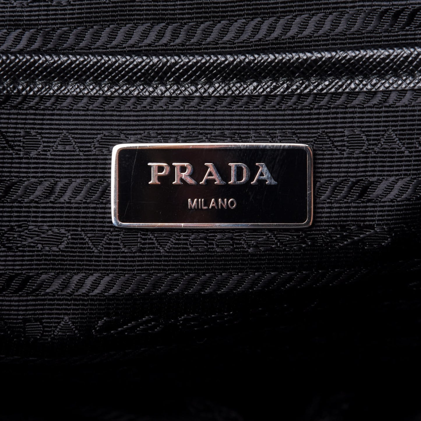 Tessuto Nylon Saffiano Medium Backpack Black