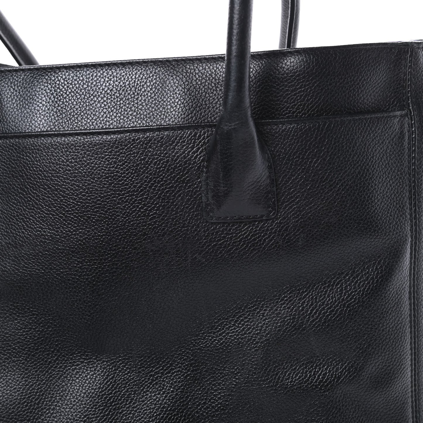 Calfskin Tall Cerf Tote Black