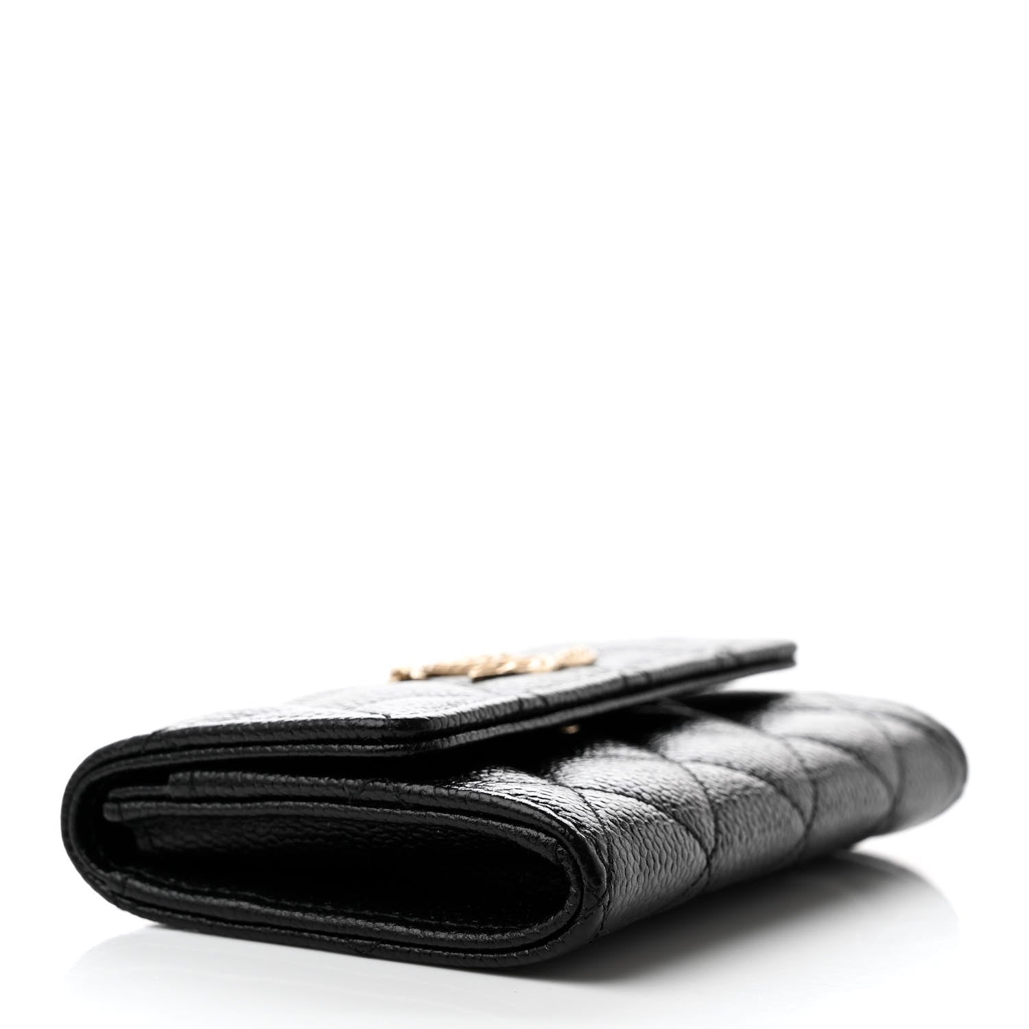Chanel Caviar Quilted Chain CC Flap Card Holder Black 4 of 9
