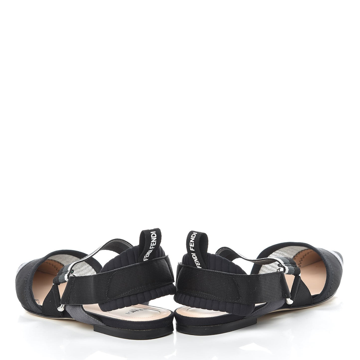 Technical Mesh Colibri Slingback Ballerina Flats 37.5 Black Asfalto