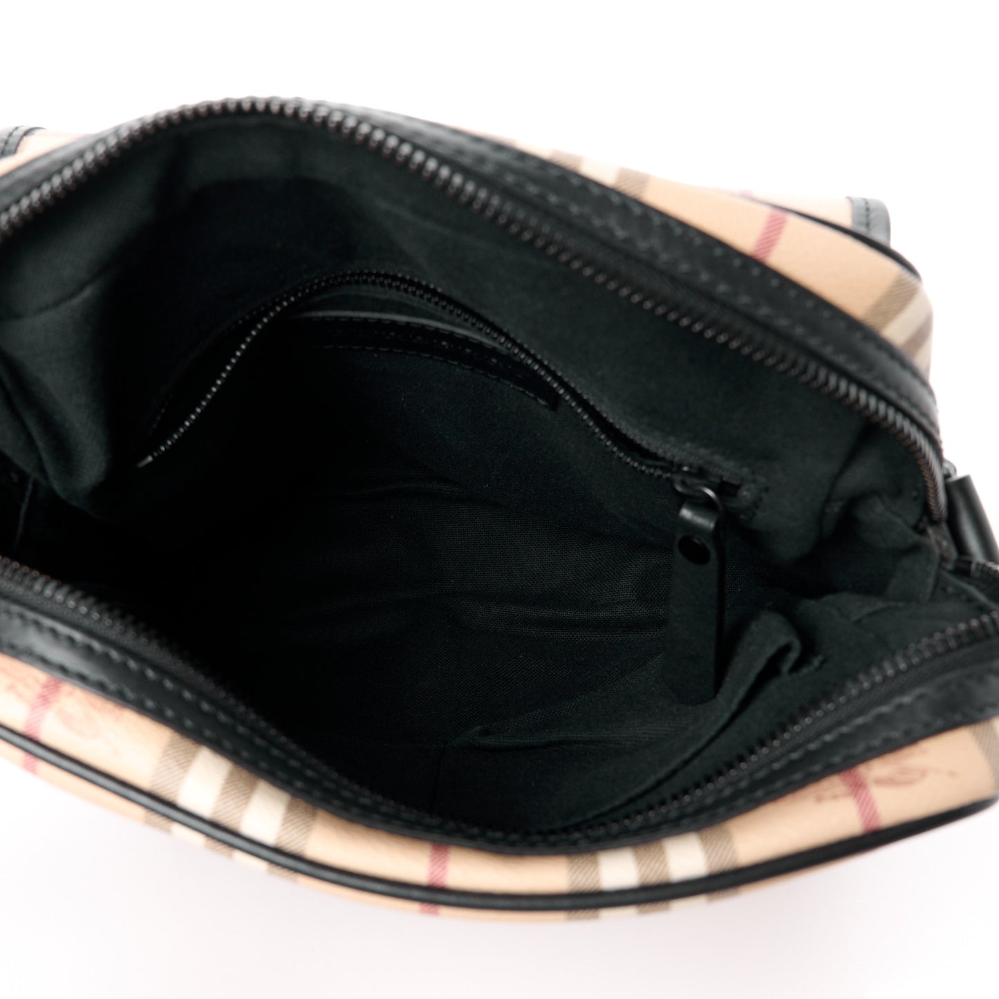 Haymarket Check Zip Messenger Bag Black