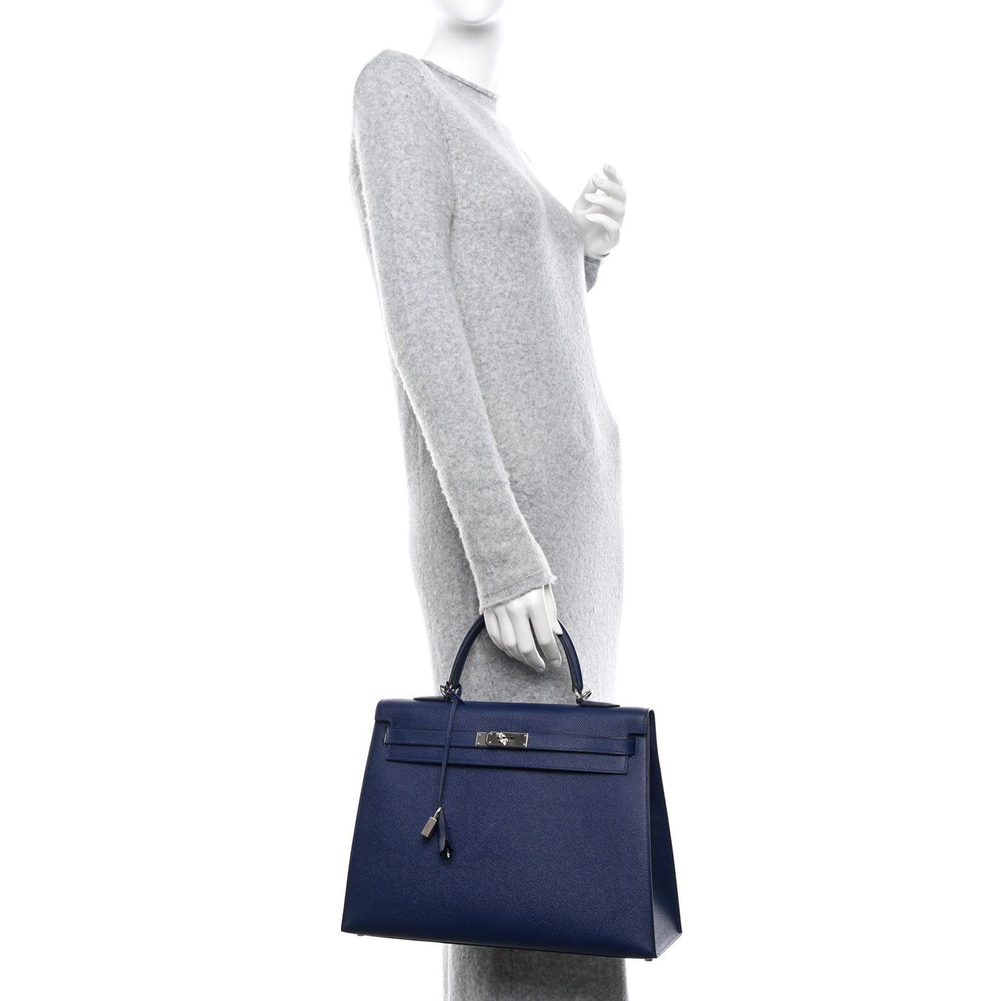 Epsom Kelly Sellier 35 Bleu Saphir