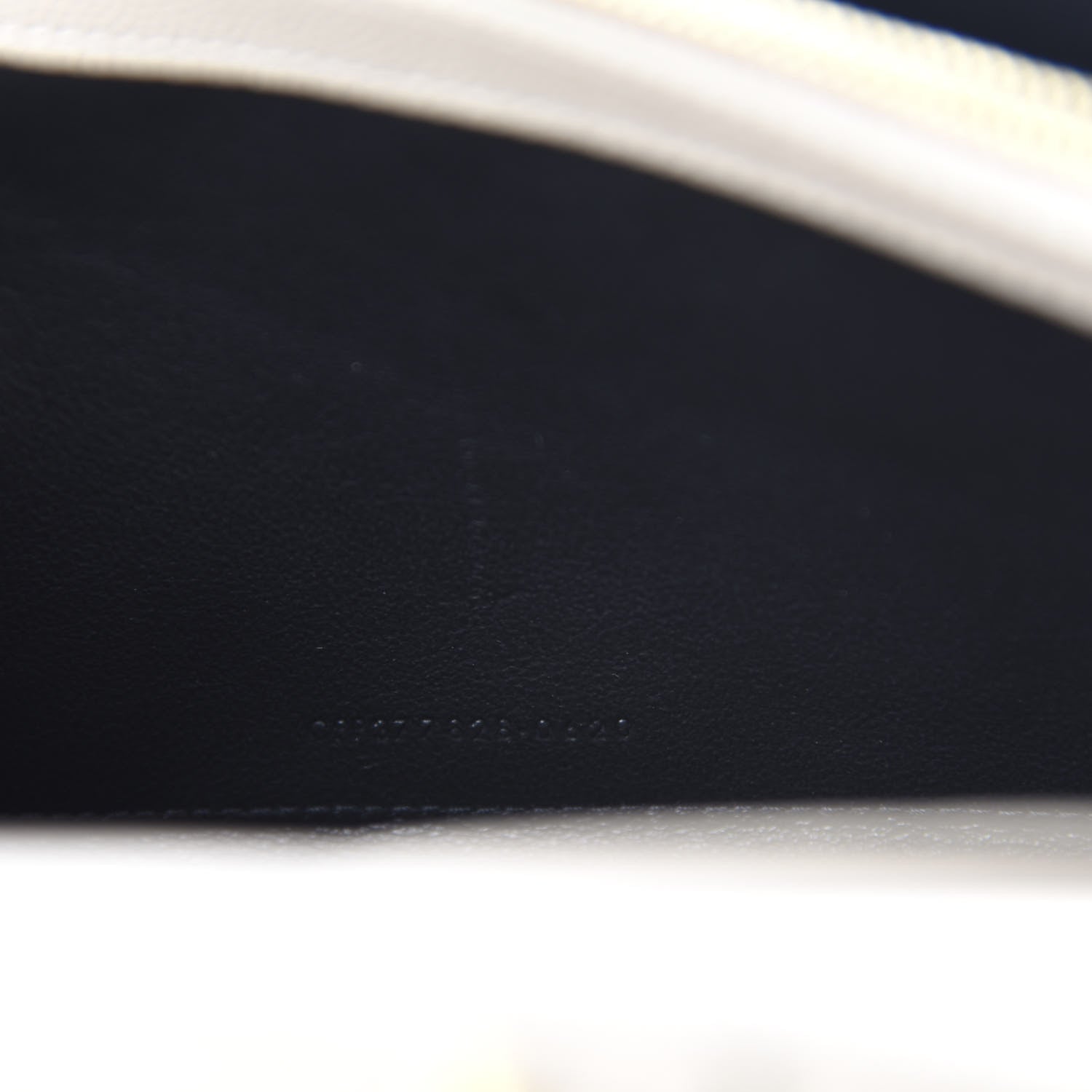 Saint Laurent Grain De Poudre Matelasse Chevron Monogram Chain Wallet Dark Beige 9 of 11