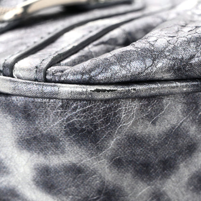 Balenciaga Metallic Agneau Arena Leopard Le Cagole Shoulder Bag XS Dark Grey 12 of 12